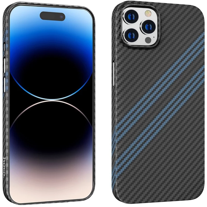 Θήκη Hoco Slim Kevlar Texture για Apple iPhone 14 Pro Max Μαύρο Μπλε