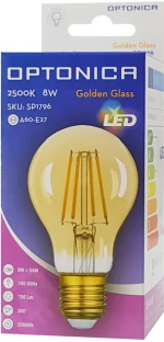 OPTONICA LED λάμπα A60 Filament 1796, 8W, 2500K, E27, 700lm
