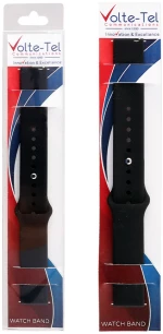 VOLTE-TEL ΛΟΥΡΑΚΙ ΡΟΛΟΓΙΟΥ ΣΙΛΙΚΟΝΗΣ UNIVERSAL 18mm BLACK
