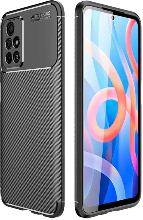 Θήκη Ancus AutoFocus Carbon Fiber για Xiaomi Redmi Note 11T 5G / Note 11s 5G / Poco M4 Pro 5G Μαύρη