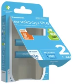 Μπαταρία Επαναφορτιζόμενη Panasonic eneloop lite BK-4LCCE/2BE 550 mAh size AAA Ni-MH 1.2V Τεμ. 2 New Package