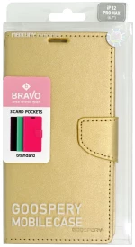 Θήκη Book Goospery Bravo Diary για Apple iPhone 12 Pro Max Χρυσό
