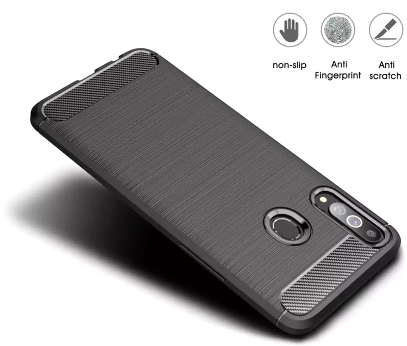 Θήκη TPU Ancus Carbon Series για Samsung SM-A207F Galaxy A20s Μαύρη