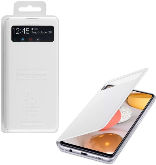 ΘΗΚΗ SAMSUNG A42 5G A426 S VIEW WALLET COVER EF-EA426PWEGEE WHITE PACKING OR