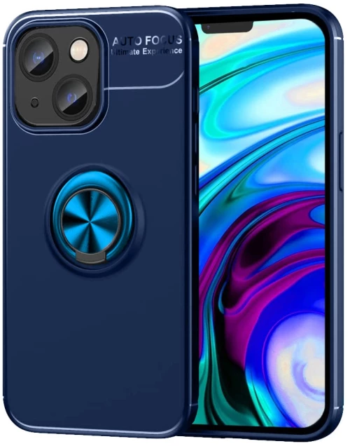 Θήκη Ancus AutoFocus Shockproof με Ring Holder για Apple iPhone 14 Μπλε