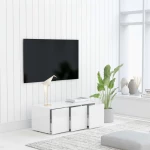 vidaXL Έπιπλο Τηλεόρασης Λευκό 80 x 34 x 30 εκ. από Μοριοσανίδα N/A Λευκό
