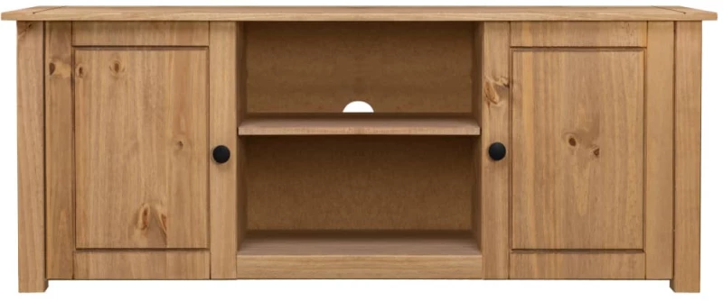 282670 vidaXL TV Cabinet 120x40x50 cm Solid Pine Wood Panama Range N/A Καφέ