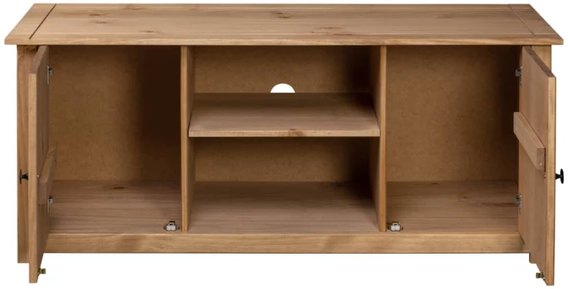 282670 vidaXL TV Cabinet 120x40x50 cm Solid Pine Wood Panama Range N/A Καφέ