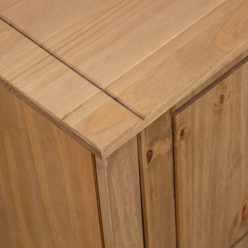 282670 vidaXL TV Cabinet 120x40x50 cm Solid Pine Wood Panama Range N/A Καφέ