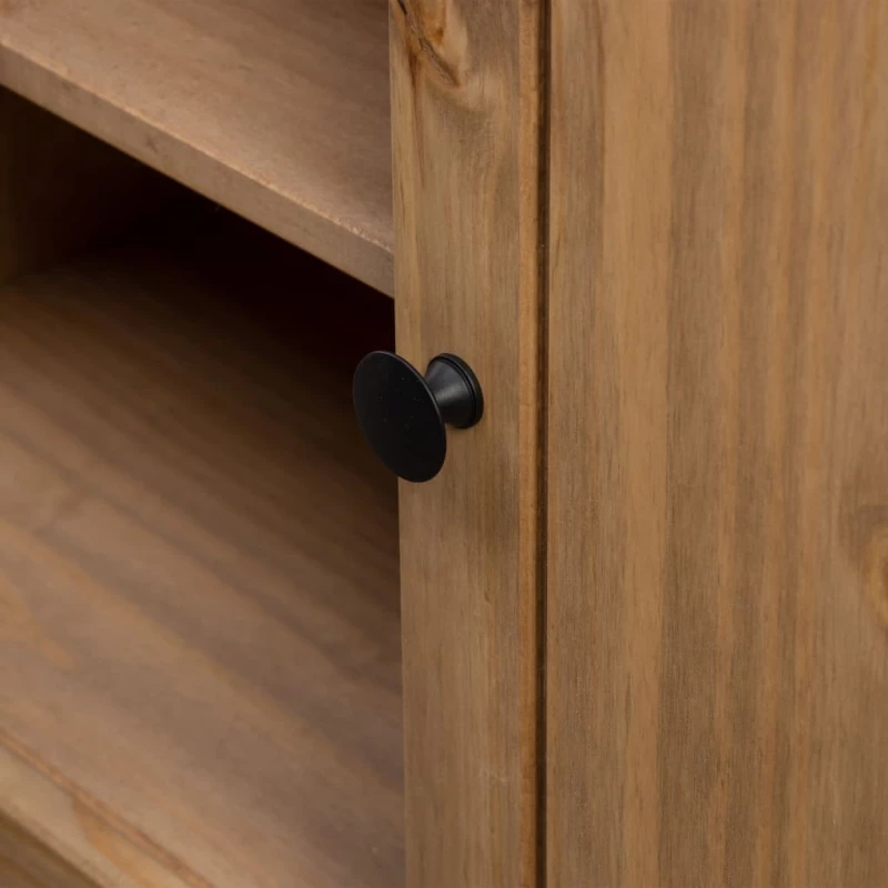 282670 vidaXL TV Cabinet 120x40x50 cm Solid Pine Wood Panama Range N/A Καφέ