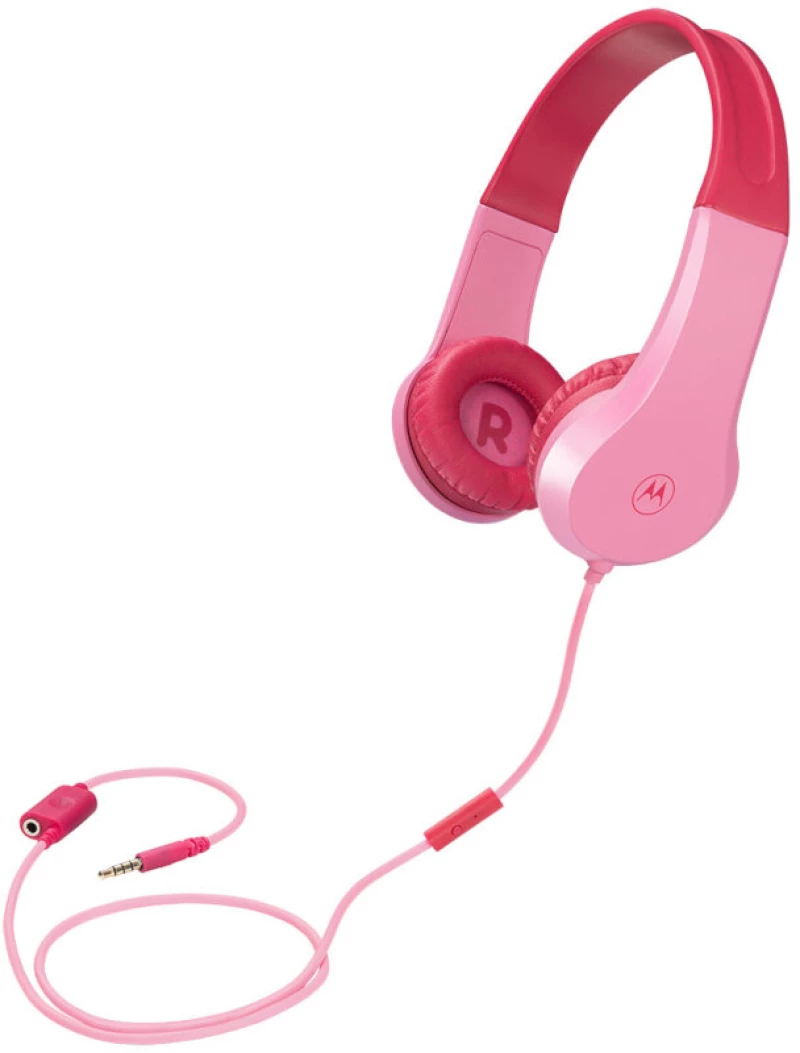 Motorola JR200 Pink Οn ear παιδικά ακουστικά Hands Free με splitter