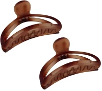 ROXXANI κλιπ μαλλιών RXN-0015, καφέ, 9.5cm, 2τμχ