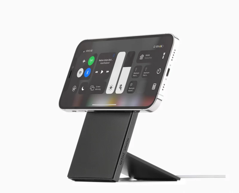 NATIVE UNION Support Rise Dock MagSafe Solid μεταλλική μαγνητική βάση φόρτισης για Apple iPhone SERIES - MAΥΡΟ - NU-RISE-DOCK-BLK-NP