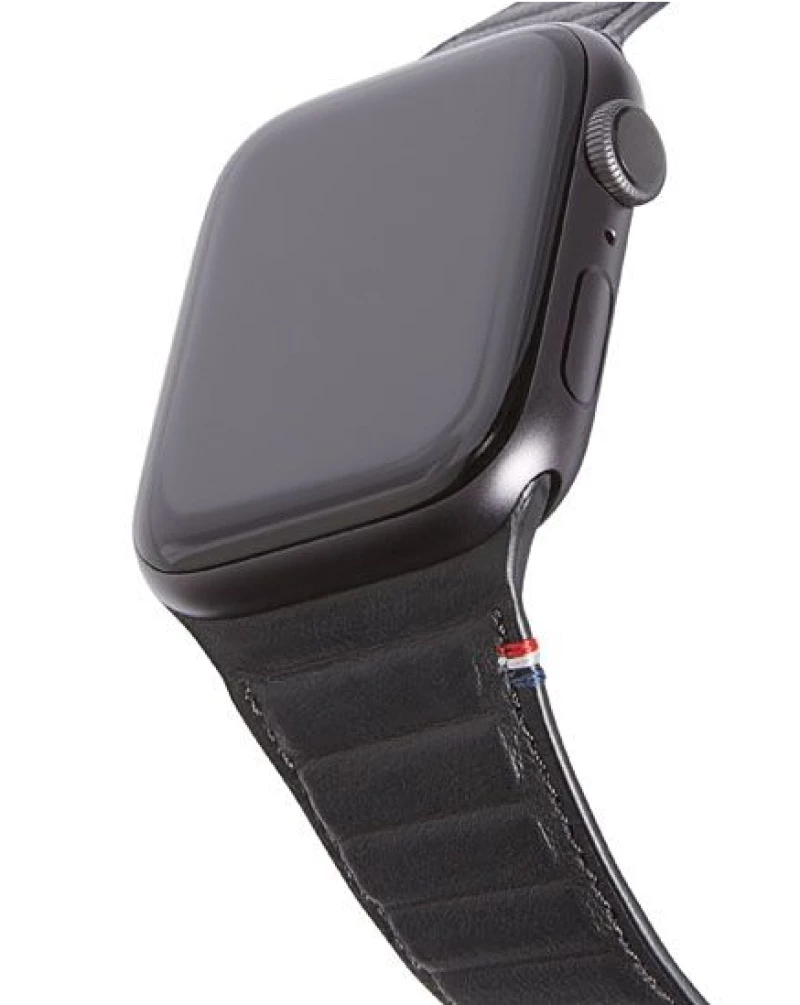 Decoded Δερμάτινο Strap ΜΑΓΝΗΤΙΚΟ Traction για Apple Watch SERIES - 42mm-44mm-45mm - ΜΑΥΡΟ - D9AWS44TS1BK