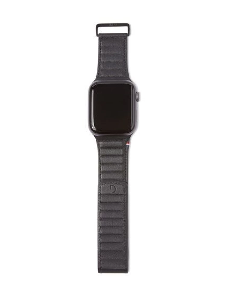 Decoded Δερμάτινο Strap ΜΑΓΝΗΤΙΚΟ Traction για Apple Watch SERIES - 42mm-44mm-45mm - ΜΑΥΡΟ - D9AWS44TS1BK