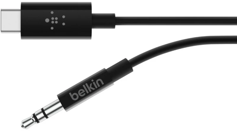 Belkin RockStar™ 3.5mm Audio Cable with USB-C™ Connector-F7U079bt03-BLK Μαύρο