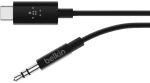 Belkin RockStar™ 3.5mm Audio Cable with USB-C™ Connector-F7U079bt03-BLK Μαύρο
