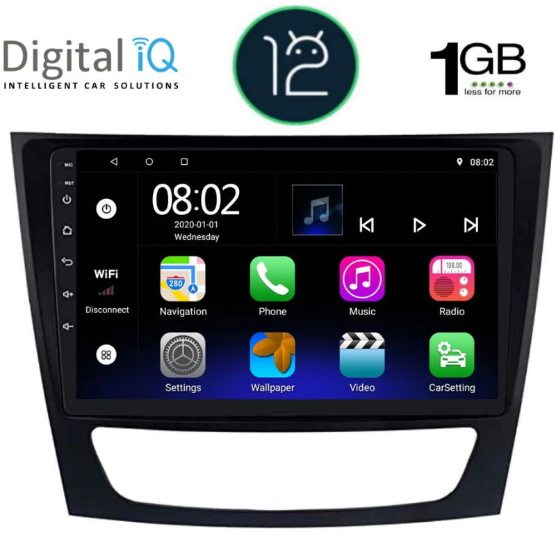 DIGITAL IQ RTA 1408_GPS (9inc) MULTIMEDIA TABLET OEM MERCEDES E (W211) – CLS (W219) mod. 2003-2009