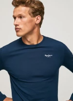 Pepe Jeans T-Shirt Μακρυμάνικο Σκούρο Μπλε ORIGINAL BASIC 2 LONG N PM508211-595 NAVY