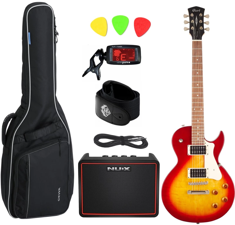 Cort CR100 - Cherry Red Sunburst - Deluxe Plus Bundle