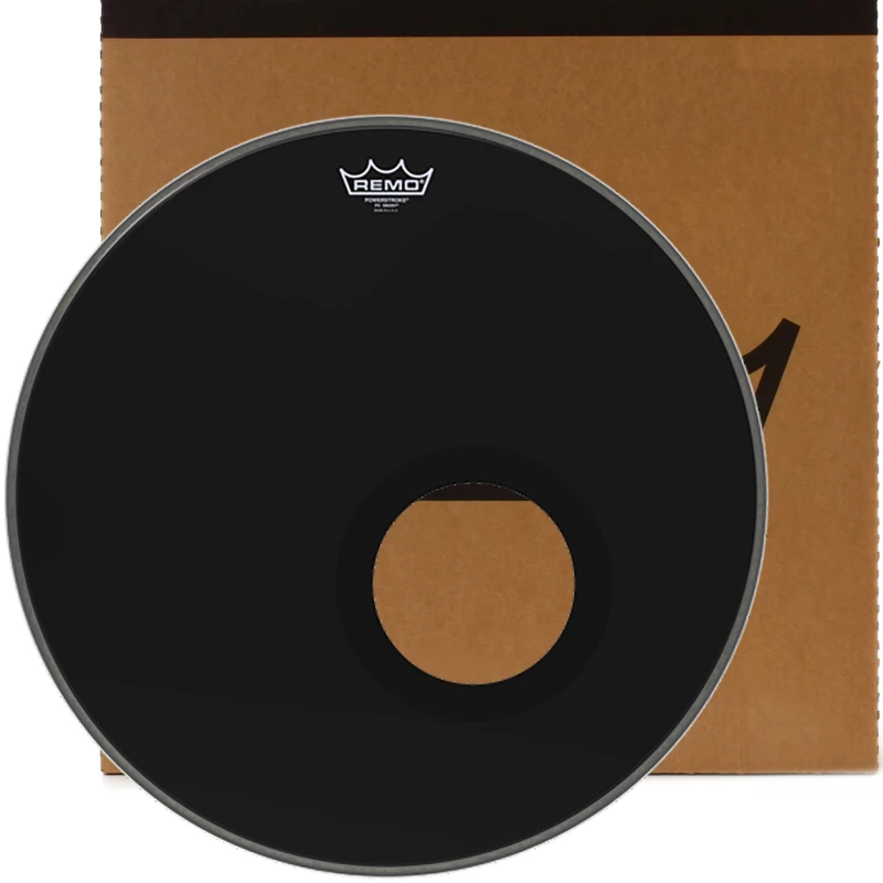 Remo PowerStroke P3 Ebony Bass, 5" Black Dynamo - 20"