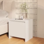 vidaXL Κομοδίνο Λευκό 45 x 34 x 44,5 εκ. από Μοριοσανίδα N/A Λευκό