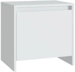 vidaXL Κομοδίνο Λευκό 45 x 34 x 44,5 εκ. από Μοριοσανίδα N/A Λευκό