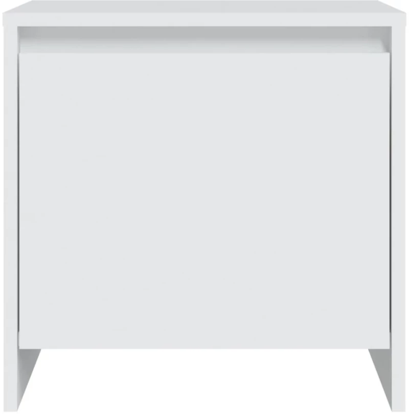 vidaXL Κομοδίνο Λευκό 45 x 34 x 44,5 εκ. από Μοριοσανίδα N/A Λευκό