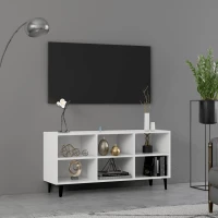 vidaXL Έπιπλο Τηλεόρασης Λευκό 103,5 x 30 x 50 εκ. με Μεταλλικά Πόδια 103.5 x 30 x 50 cm Λευκό