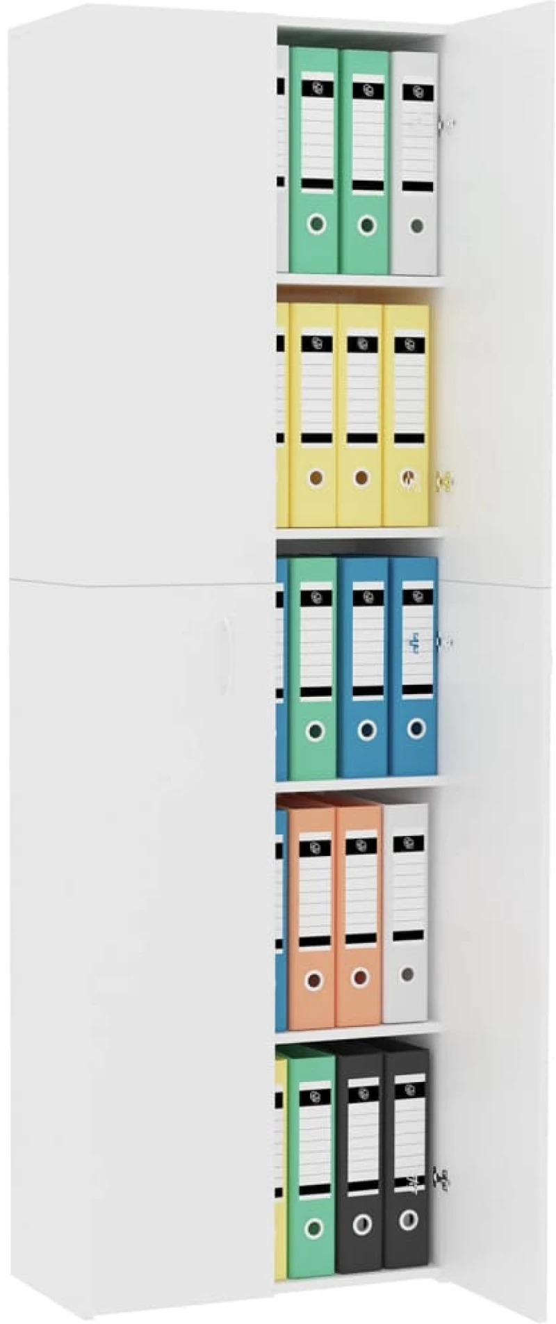 vidaXL Ντουλάπα Γραφείου Λευκή 60 x 32 x 190 εκ. από Μοριοσανίδα N/A Λευκό