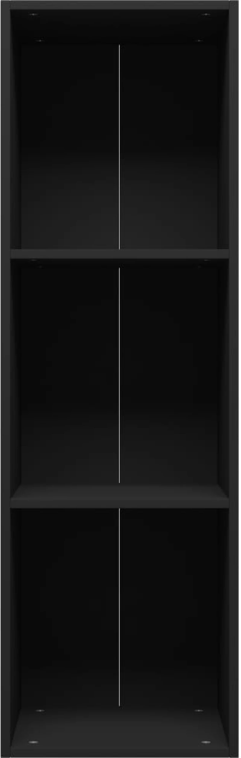 vidaXL Βιβλιοθήκη/Έπιπλο Τηλεόρασης Μαύρο 36x30x114 εκ. Μοριοσανίδα N/A Μαύρο