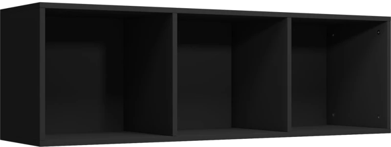 vidaXL Βιβλιοθήκη/Έπιπλο Τηλεόρασης Μαύρο 36x30x114 εκ. Μοριοσανίδα N/A Μαύρο