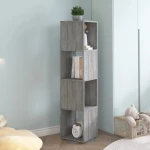 vidaXL Ντουλάπι Περιστρ. Γκρι Σκυρ. 34,5x34,5x147,5 εκ. Μοριοσανίδα N/A Γκρι