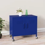 vidaXL Ντουλάπι Αποθήκευσης Ναυτικό Μπλε 60 x 35 x 49 εκ. από Ατσάλι N/A Μπλε