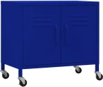 vidaXL Ντουλάπι Αποθήκευσης Ναυτικό Μπλε 60 x 35 x 49 εκ. από Ατσάλι N/A Μπλε
