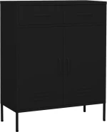 vidaXL Ντουλάπι Αποθήκευσης Μαύρο 80 x 35 x 101,5 εκ. από Ατσάλι N/A Μαύρο