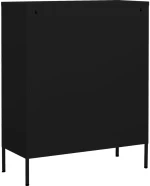 vidaXL Ντουλάπι Αποθήκευσης Μαύρο 80 x 35 x 101,5 εκ. από Ατσάλι N/A Μαύρο