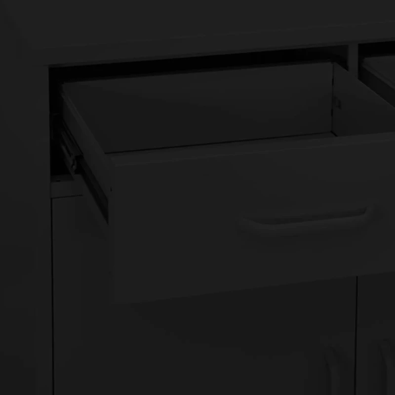 vidaXL Ντουλάπι Αποθήκευσης Μαύρο 80 x 35 x 101,5 εκ. από Ατσάλι N/A Μαύρο