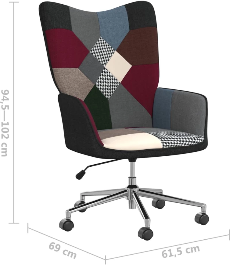 vidaXL Πολυθρόνα Relax Σχέδιο Patchwork Υφασμάτινη  Πολύχρωμο