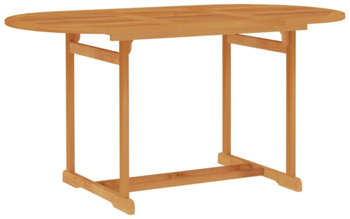 vidaXL Τραπέζι Κήπου 150 x 90 x 75 εκ. Μασίφ Ξύλο Teak 150 x 90 x 75 cm Λευκό