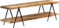 vidaXL Έπιπλο Τηλεόρασης 160 x 40 x 50 εκ. από Μασίφ Ξύλο Μάνγκο N/A Καφέ