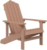 vidaXL Καρέκλα Κήπου Adirondack Καφέ από HDPE N/A Καφέ