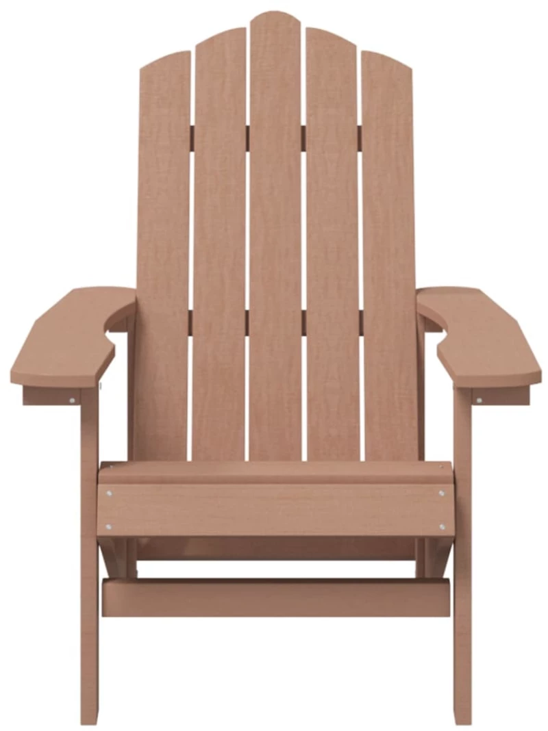 vidaXL Καρέκλα Κήπου Adirondack Καφέ από HDPE N/A Καφέ
