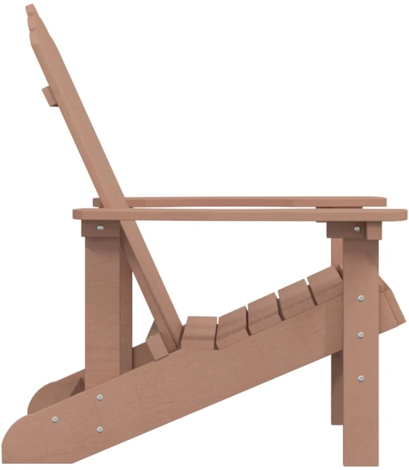 vidaXL Καρέκλα Κήπου Adirondack Καφέ από HDPE N/A Καφέ