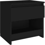 vidaXL Κομοδίνα 2 τεμ. Μαύρα 40 x 30 x 39 εκ. Μοριοσανίδα N/A Μαύρο