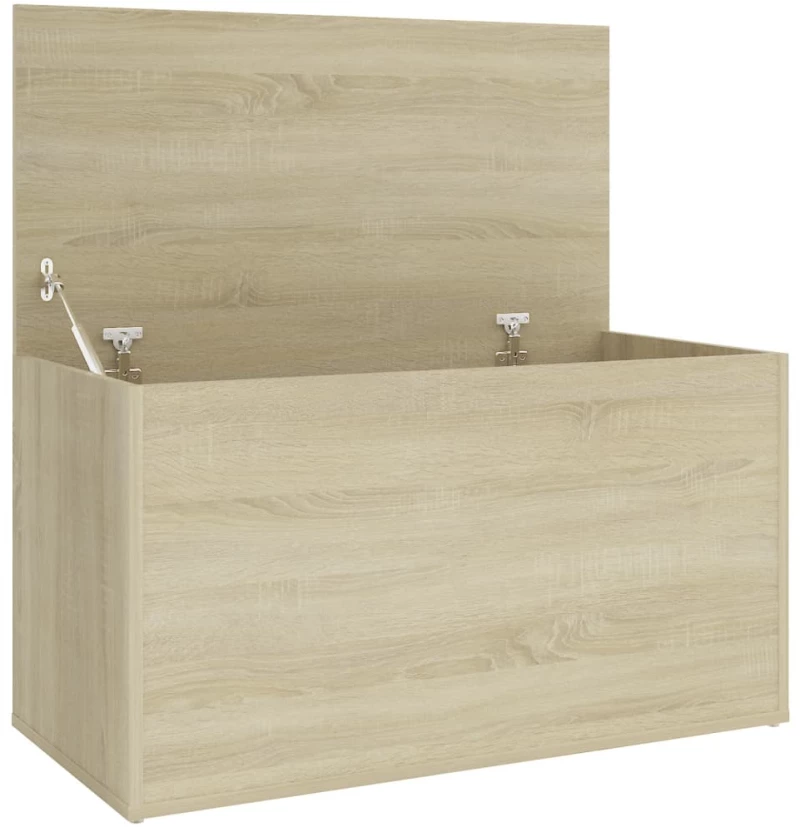 vidaXL Μπαούλο Αποθήκευσης Sonoma Δρυς 84x42x46 εκ. Επεξεργασμένο Ξύλο N/A Καφέ