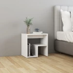 vidaXL Κομοδίνο Λευκό 40 x 30 x 40 εκ. από Μοριοσανίδα N/A Λευκό