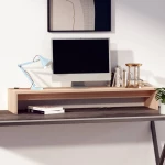 vidaXL Βάση Οθόνης 100 x 27 x 15 εκ. από Μασίφ Ξύλο Πεύκου N/A Καφέ