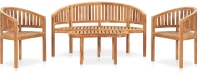 VidaXL Σετ Σαλονιού Κήπου 4 τεμ. από Ξύλο Teak 151 x 62 x 86 cm Καφέ