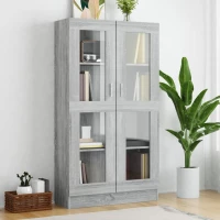 vidaXL Βιτρίνα Γκρι Sonoma 82,5 x 30,5 x 150 εκ. Επεξεργασμένο Ξύλο 82.5 x 30.5 x 150 cm Γκρι